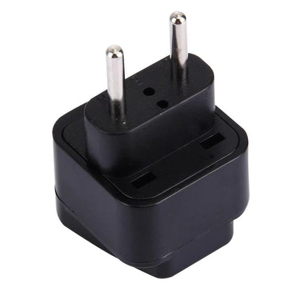 Portable Travel Adapter for US and UK Plugs to EU Socket - compact black plug adapter for laptops and phones