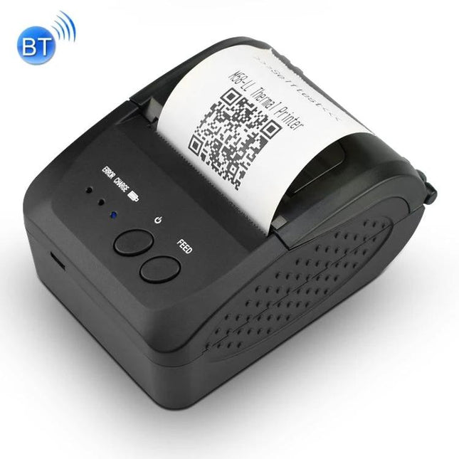 Portable Thermal Bluetooth Receipt Printer for On-the-Go Use compact black Bluetooth 5.0 mobile receipt printer printing QR code