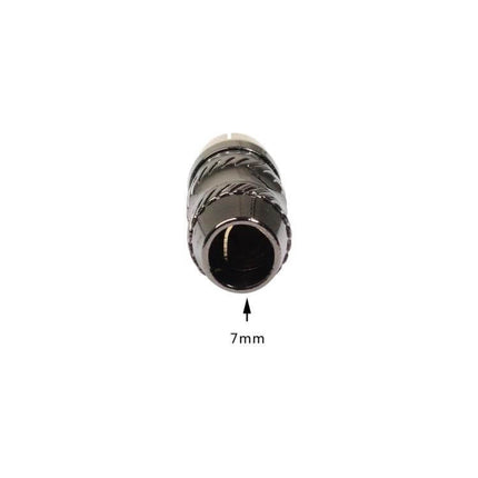 REXLIS 2-Piece Gold Plated RCA Male Plug for DIY Audio Cables - close-up 7mm zinc alloy shell connector