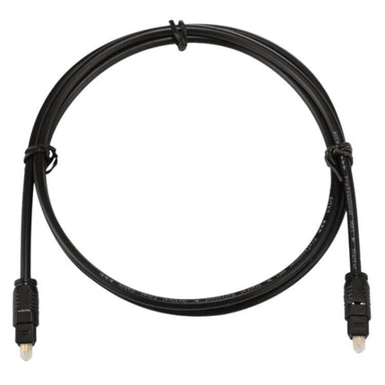 EMK 1-Meter Toslink Male to Male Digital Optical Audio Cable black cable with two Toslink connectors for clear digital audio connections