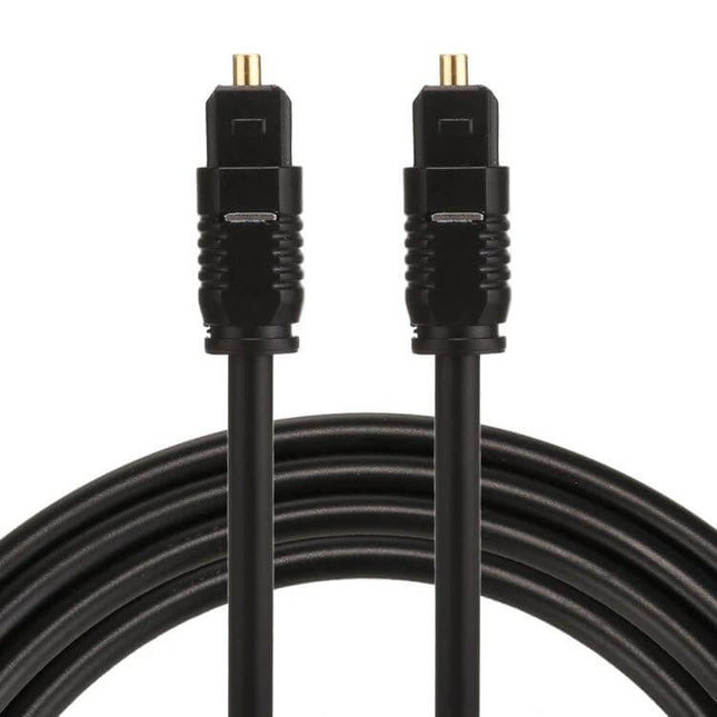 EMK Toslink Optical Audio Cable for Digital Connections, 1.5m - black toslink male-to-male cable for TV, DVD and home sound systems