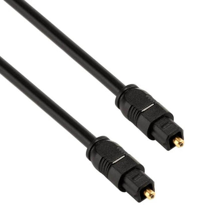 EMK Toslink Optical Audio Cable for Digital Connections, 1.5m – black toslink male-to-male cable for TV, DVD and sound system connections