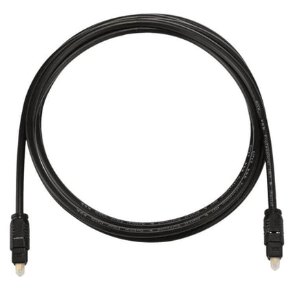 EMK Toslink Optical Audio Cable for Digital Connections, 1.5m – black toslink male-to-male cable for TVs, DVD players and home sound systems