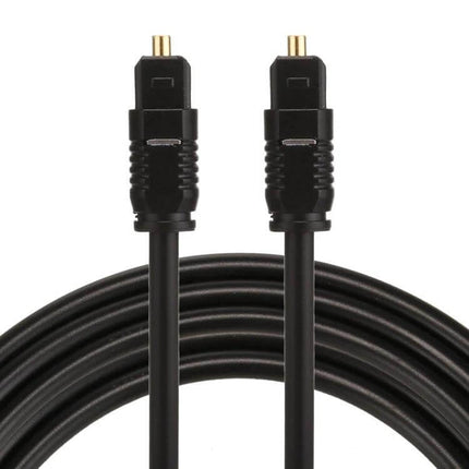 EMK 2m Toslink Male to Male Digital Optical Audio Cable - black 2m optical audio lead with gold-plated connectors for TV, soundbar, AV receiver