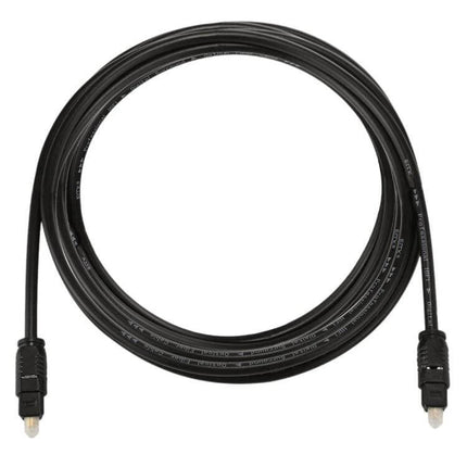 EMK 2m Toslink Male to Male Digital Optical Audio Cable - 2m black Toslink cable for TV, soundbar, DVD to AV receiver