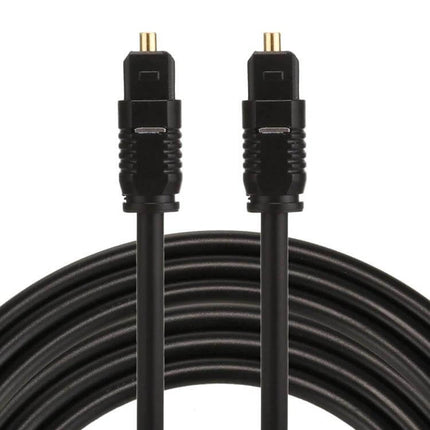 EMK 5-Meter Toslink Digital Optical Audio Cable for Connections - black Toslink male-to-male cable with gold-plated connectors