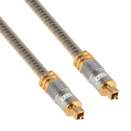 EMK Gold Plated 3m Toslink Cable for Digital Audio Connections - gold-plated male-to-male optical cable for clear home audio