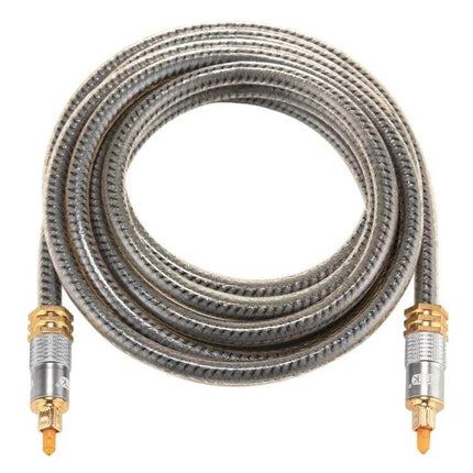 EMK Gold Plated 3m Toslink Cable for Digital Audio Connections - coiled gold-plated male-to-male optical cable for home theater