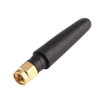Compact 5cm GSM Antenna with SMA Male Connector for Wireless Devices - black stubby antenna for routers, IoT and portable gadgets, improves signal reception