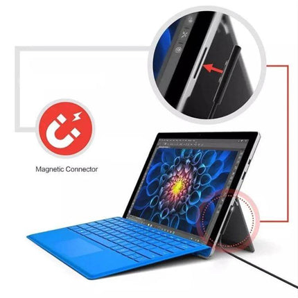 Magnetic USB-C to 6 Pin Charging Cable for Microsoft Surface Pro 7/6/5 - magnetic connector charging cable attached to Surface Pro