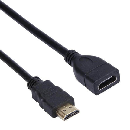 30cm HDMI Extension Cable for Home Video Connections - compact HDMI male to female with gold-plated connectors for tight TV and entertainment center setups