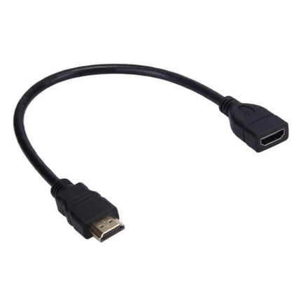 30cm HDMI Extension Cable for Home Video Connections - compact gold‑plated HDMI male to female extender for wall‑mounted TVs and tight entertainment centers