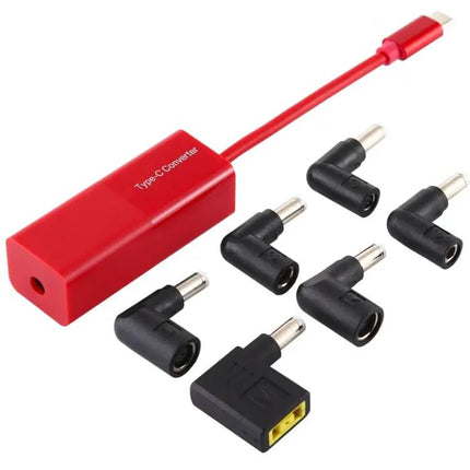 Universal 65W USB-C Laptop Power Adapter with Multiple Tips