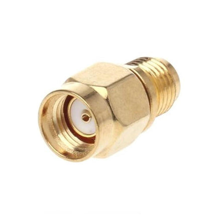RP-SMA Male to SMA Female Gold Plated Adapter for RF Connections - gold RF connector for antenna and CCTV