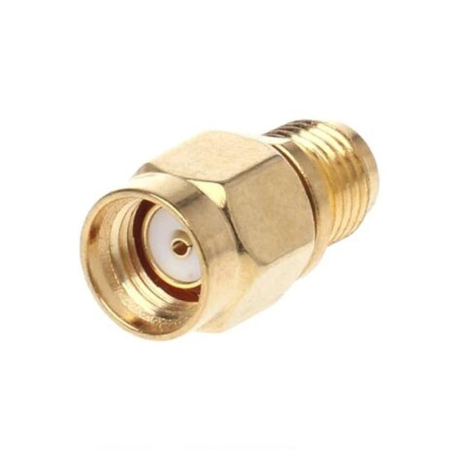 RP-SMA Male to SMA Female Gold Plated Adapter for RF Connections - gold RF connector for antenna and CCTV