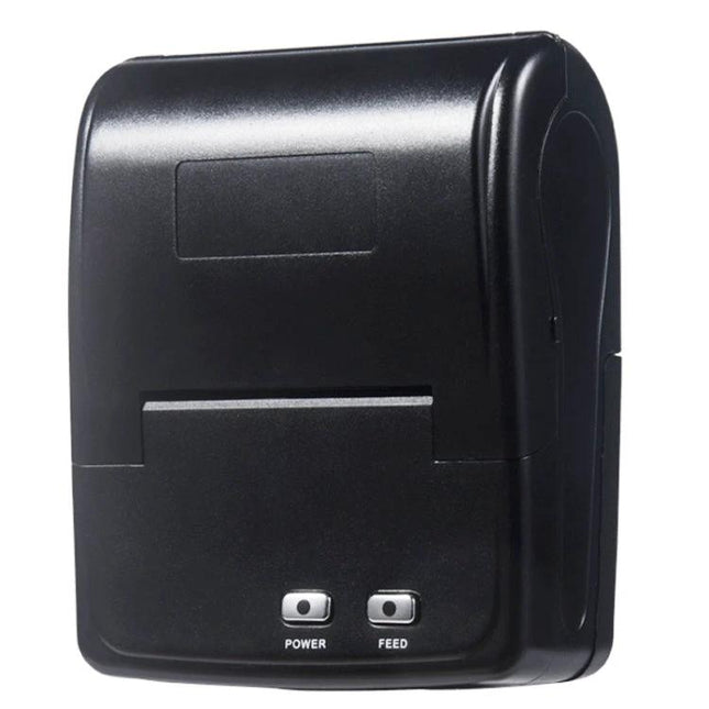 Portable Bluetooth Receipt Printer for Mobile Business Use - compact wireless receipt printer with built-in battery, power and feed buttons