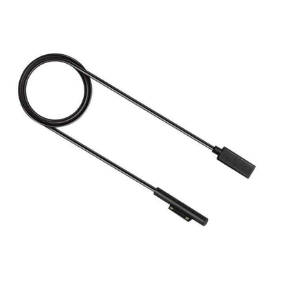 Charging Cable for Microsoft Surface Devices, 0.2m Length - compact black Surface magnetic charging cable for travel and tidy desks