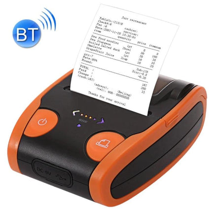 58mm Portable Bluetooth Thermal Receipt Printer for Business Use compact orange-black mobile receipt printer printing receipts via Bluetooth