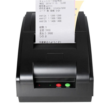 Portable Wireless Receipt Printer for Everyday Mobile Use showing printed receipt and compact black wireless printer