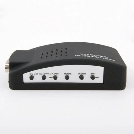 Howei BNC to VGA Video Converter for Home Security Systems compact black converter box with buttons and VGA output