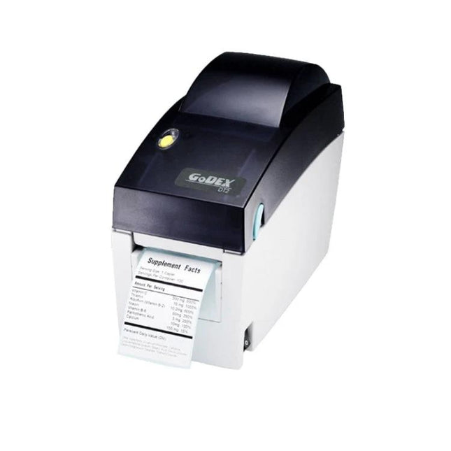 GODEX EZ-DT2 Thermal Label Printer for Barcode Applications printing clear barcode labels for warehouse and retail inventory management