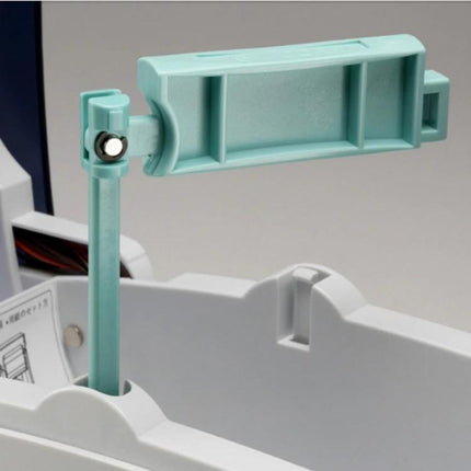 GODEX EZ-DT2 Thermal Label Printer for Barcode Applications teal roll holder and label guide inside printer