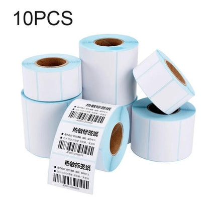 Self-Adhesive Thermal Barcode Labels for Printers, 10 Rolls 40x20mm - white thermal label rolls for warehouse and retail inventory
