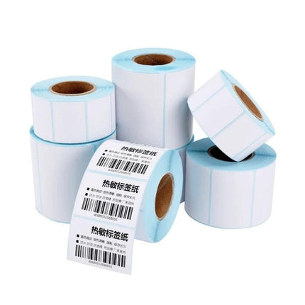 Self-Adhesive Thermal Barcode Labels for Printers, 10 Rolls 40x20mm - white thermal paper rolls for barcode printing in warehouse and retail