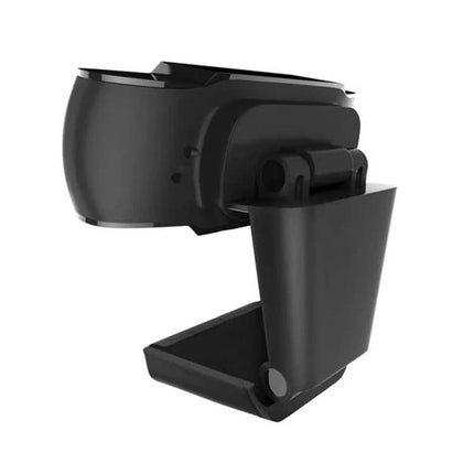 USB Webcam with Built-in Microphone for Video Calls and Meetings, black clip-on model with long-distance audio pickup