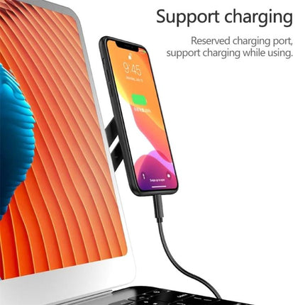 Aluminum Alloy Magnetic Suction Phone Bracket for Laptops, Silver mounted on laptop showing phone charging and dual-screen use