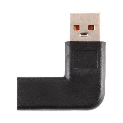 USB-C Female to Yoga 3 Male 90-Degree Angled Power Adapter for Lenovo black 90° right-angle connector for neat charging