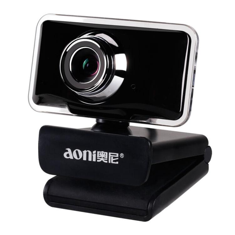 Aoni C11 HD Webcam with 720P Resolution and 150-Degree Wide-Angle Lens, Manual Focus and Built-in Microphone