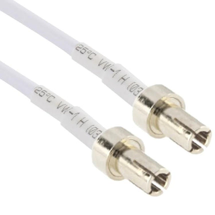 Omni-Directional External Barrel Antenna for 4G LTE WiFi Devices — white coax cable with two barrel connectors for improved signal reception