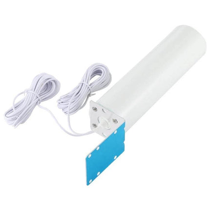 Omni-Directional External Antenna for 4G LTE WiFi Devices with CRC9 Connector - white outdoor antenna with CRC9 cable and mounting bracket