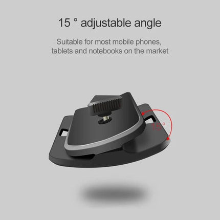 Portable Laptop Phone Holder for Multi-Screen Use showing 15° adjustable angle mount for phones and tablets next to a laptop