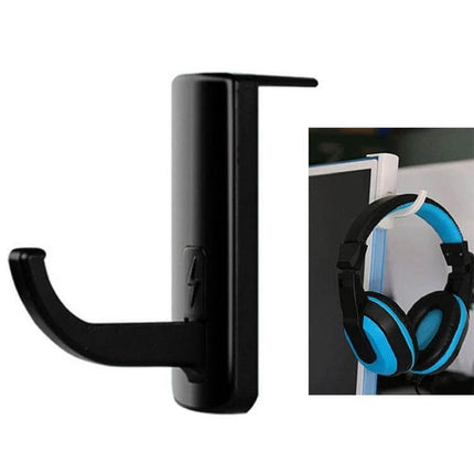 Universal Headphone Hanger For Desk And Monitor Mount compact tool-free hook keeps headphones elevated and cables tidy