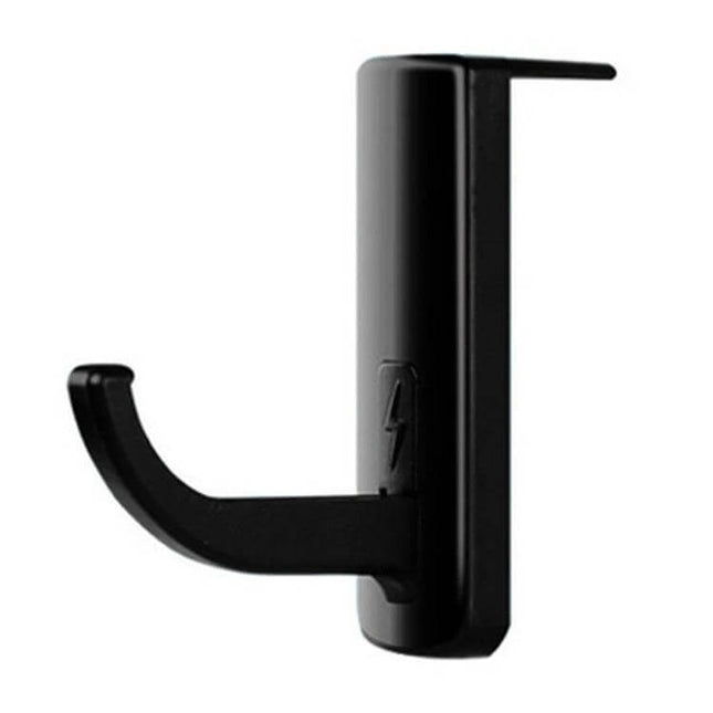Universal Headphone Hanger For Desk And Monitor Mount compact black hook for headphones, cable management, tool-free install