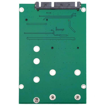 M.2 NGFF and mSATA SSD Adapter for SATA III Connections in Computers green PCB adapter board with SATA connector