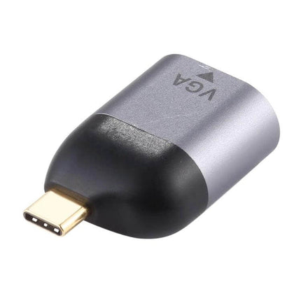 Type-C to VGA Adapter for Connecting Devices to Displays compact silver USB-C to VGA DB15P female adapter for projectors and monitors