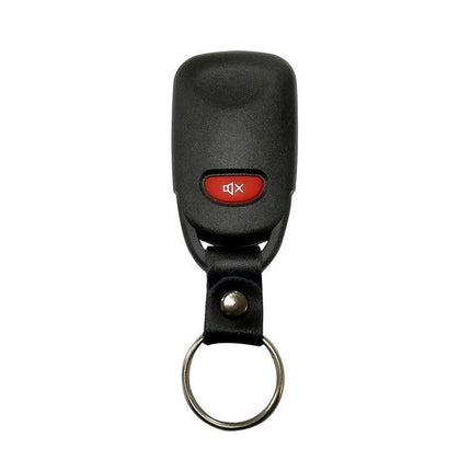 Universal 4-Button Wireless Remote Control for Hyundai and KIA Vehicles black key fob with red mute button and key ring