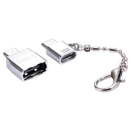 Handy Adapter for Connecting Devices in Everyday Situations - compact Type-C to Micro USB and USB 2.0 adapter with keychain