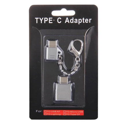 Handy Adapter for Connecting Devices in Everyday Situations - compact Type-C to Micro USB/USB 2.0 travel adapter with keychain