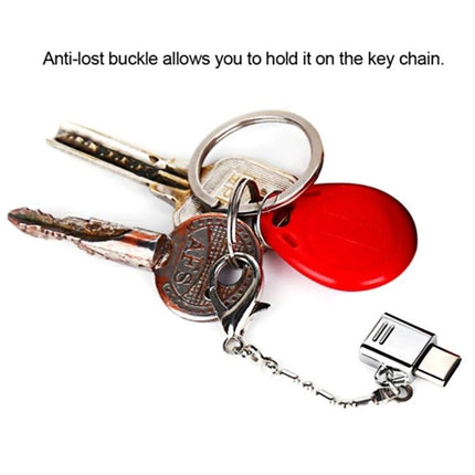 Handy Adapter for Connecting Devices in Everyday Situations - compact Type-C to Micro USB/USB 2.0 keychain adapter with anti-lost buckle