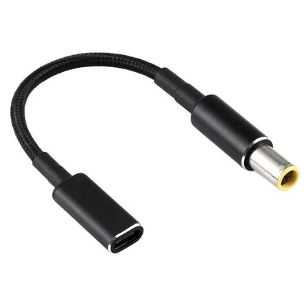 Short 8cm USB-C to 7.9mm Charging Adapter Cable for Devices - compact braided 8cm USB-C female to 7.9mm male charging adapter