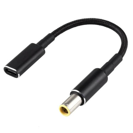 Short 8cm USB-C to 7.9mm Charging Adapter Cable for Devices - compact black 8cm USB-C female to 7.9mm male charging adapter cable