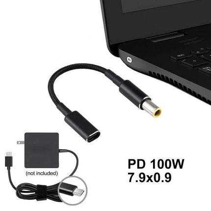 Short 8cm USB-C to 7.9mm Charging Adapter Cable for Devices – compact 8cm adapter for laptop charging in tight spaces