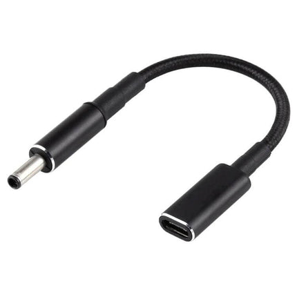 USB-C to 4.5mm Power Adapter Cable for Dell Charging – braided Type-C female to 4.5mm barrel adapter for Dell laptop charging