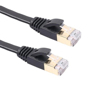 5 Meter CAT7 Flat Ethernet Cable for Network Devices connecting computers routers and gaming consoles with slim flat design and gold-plated RJ45 connectors