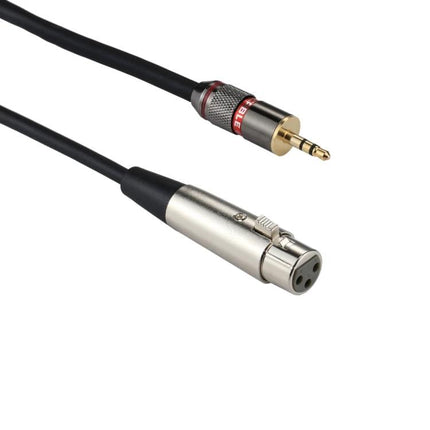 Audio Adapter for Everyday Home Audio Connections - 3.5mm male to 3-pin XLR female cable for connecting smartphones and laptops to mixers
