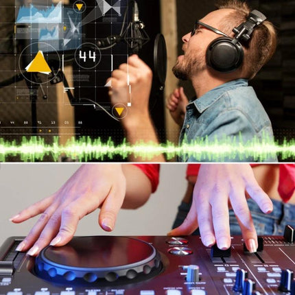 Audio Adapter for Everyday Home Audio Connections bridging laptop/smartphone to studio mic and DJ mixer for podcasting and home recording